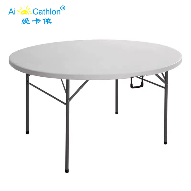 4FT HDPE 48inch Outdoor Plastic Round Folding Table For Events Factory