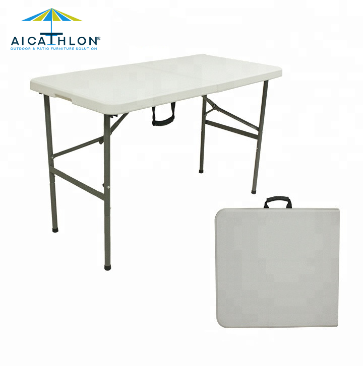 4FT Rectangle Plastic Folding Picnic Camping Outdoor Table Chinese Factory