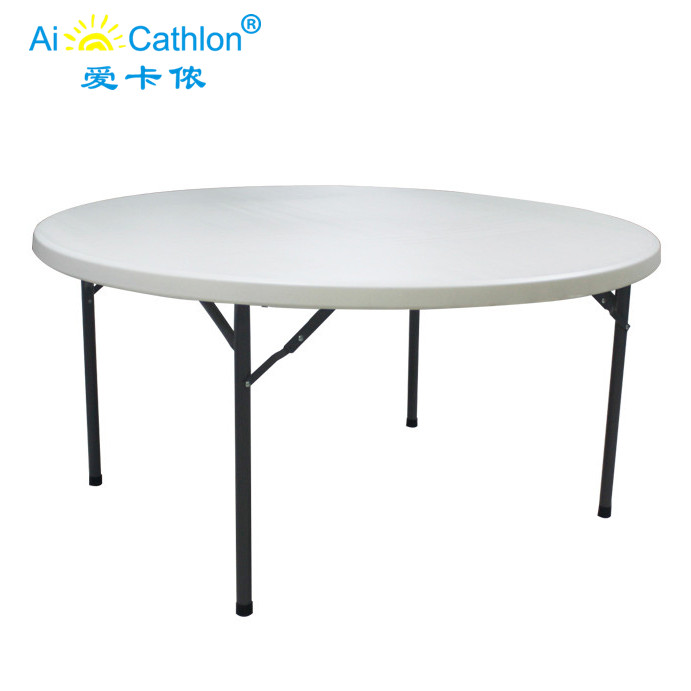 5FT Plastic Round Folding Outdoor Table For Rental Catering Banquet
