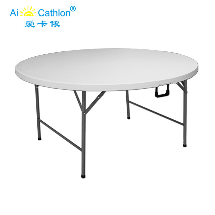 6FT Round 72inch Fold In Half Plastic Folding Banquet Table
