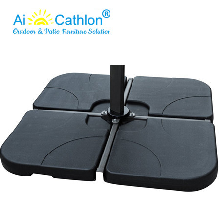 4PCS Water Or Sand Filled Umbrella Base Parasol Stand With Steel Handle
