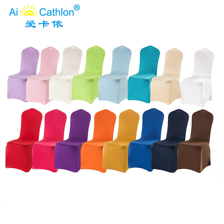 Elastic Spandex Polyester Banquet Chair Covers For Wedding Party