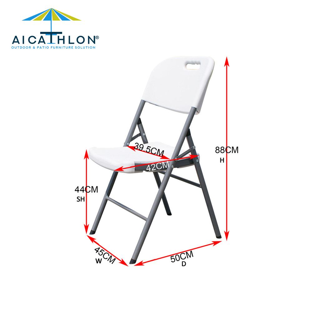 Plastic HDPE Folding Chair For Outdoor Garden Banquet Event Wedding