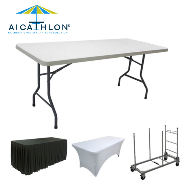 Outdoor Rectangular Plastic Banquet Folding Tables For Event