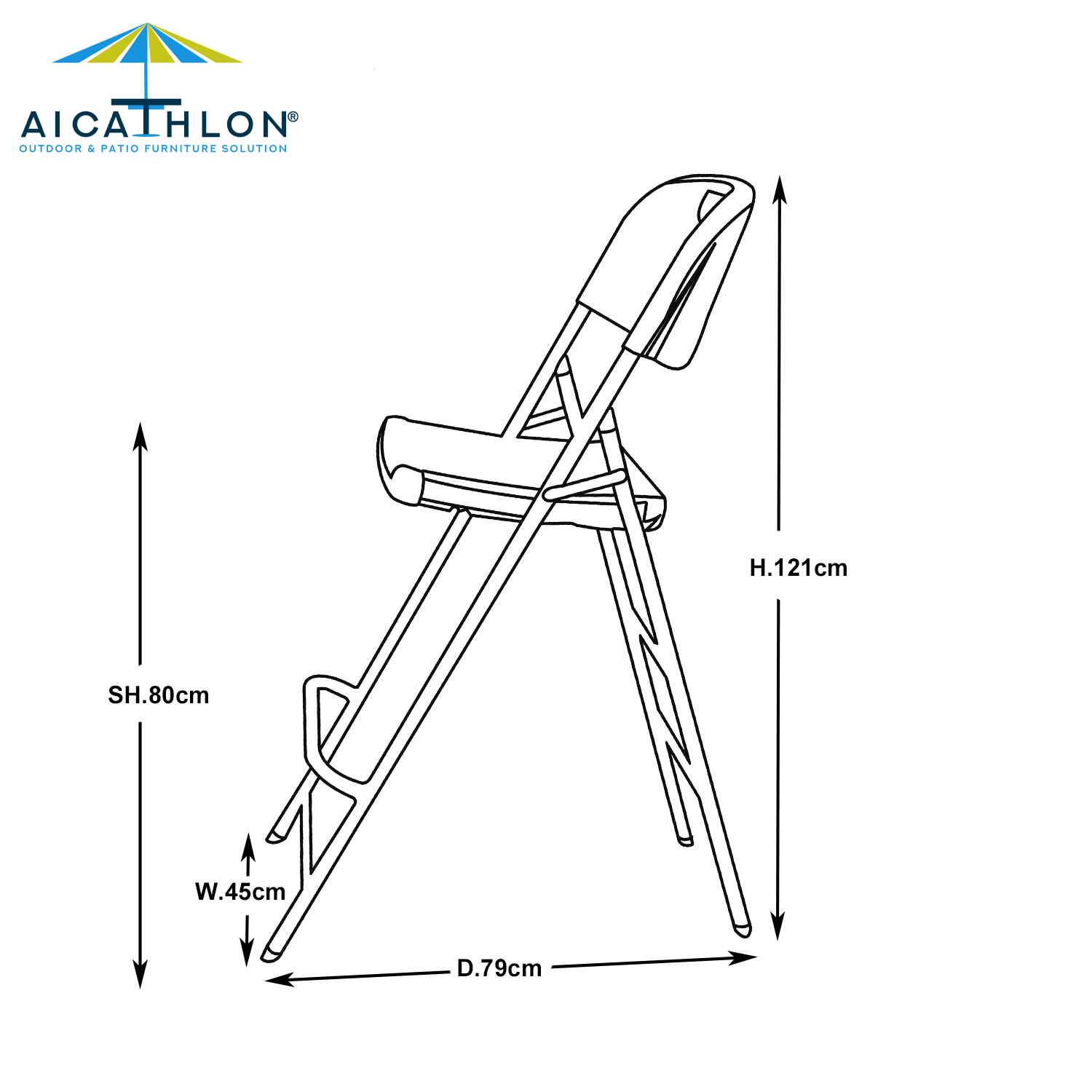 Plastic HDPE White High Bar Cocktail Folding Chair Manufacturer Supplier