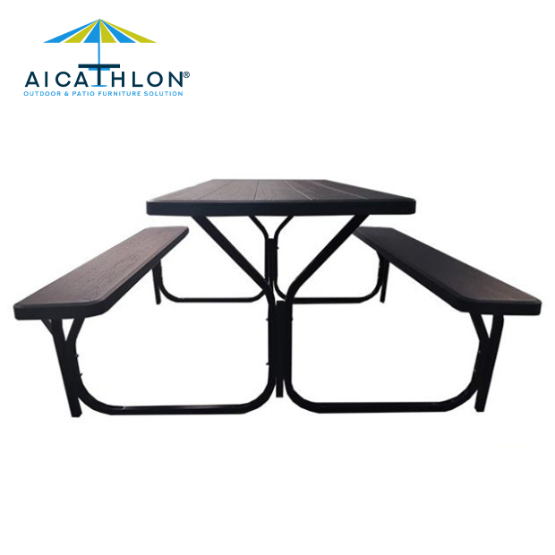 Plastic Picnic Table Folding Garden Outdoor Beer Table And Bench Set Factory