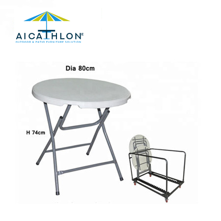 Trolley Storage Cart For Plastic Rectangle Round Bar Cocktail Table With Wheels