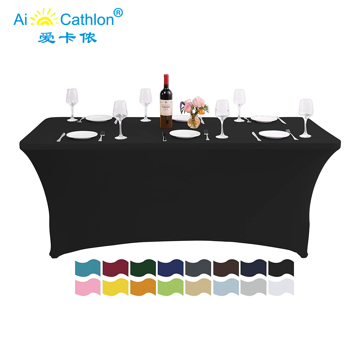 Elastic Spandex Outdoor Rectangle Wedding Table Cloth Dinning Table Cover