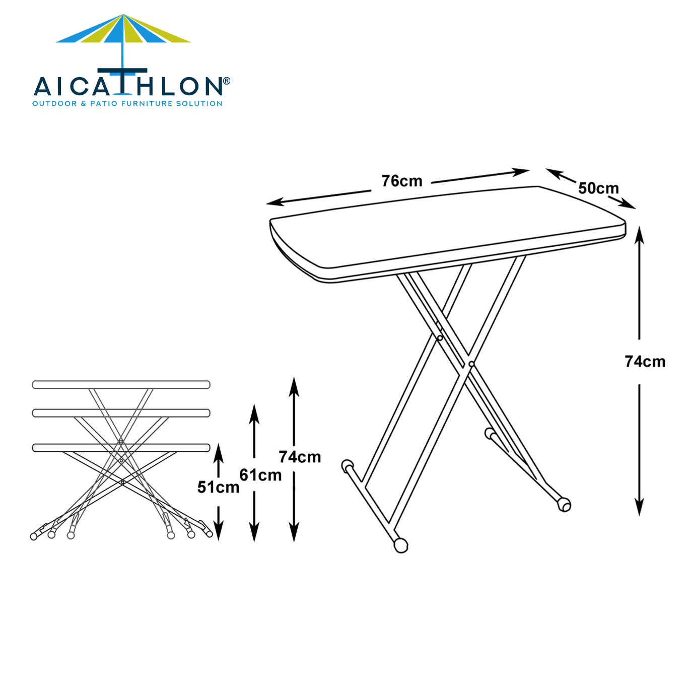 Portable Folding Studying Table Personal Folding Adjustable Table