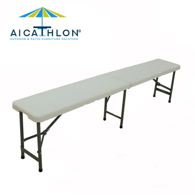 6FT Outdoor HDPE Material Fold In Half Portable Plastic Folding Bench