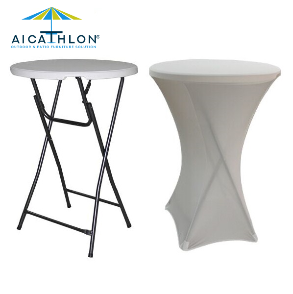 Plastic Cocktail Bar Folding Portable Table Manufacturer For Garden Outdoor Events