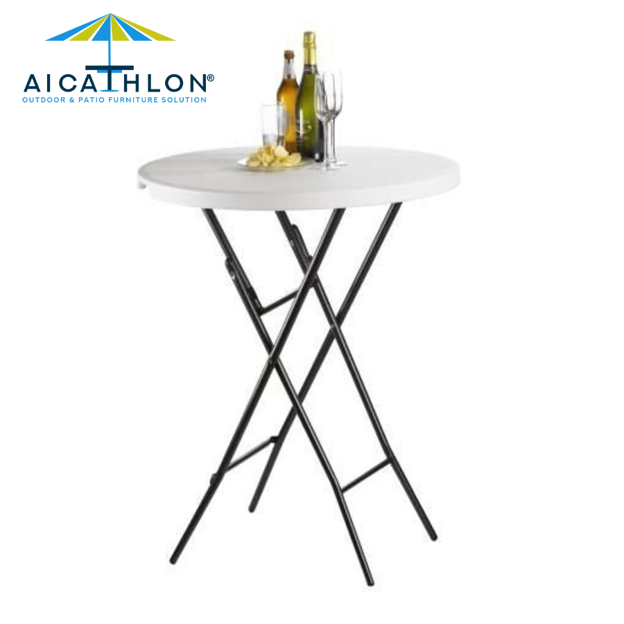 Plastic Cocktail Bar Folding Portable Table Manufacturer For Garden Outdoor Events