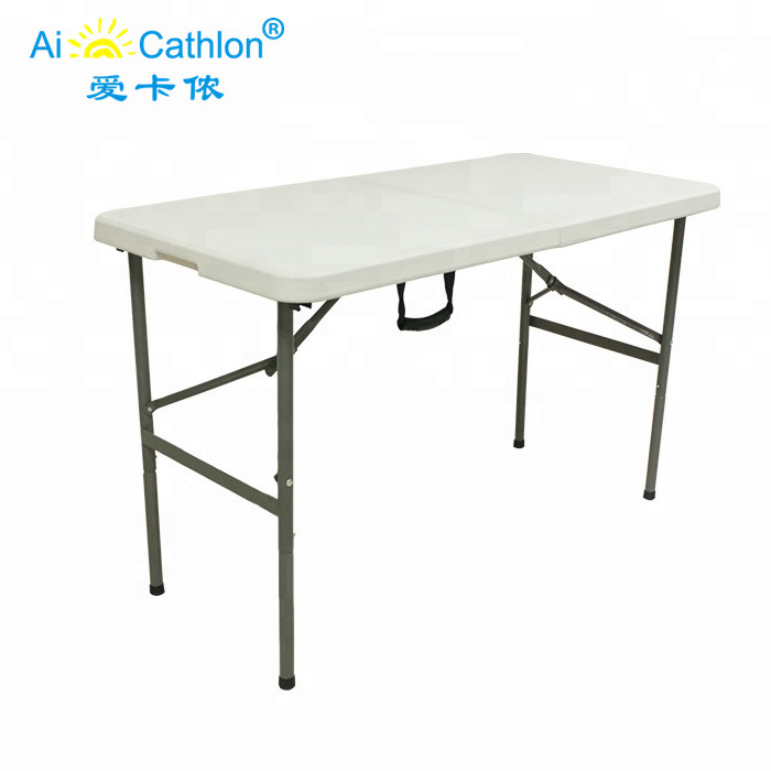4FT Rectangle Plastic Folding Picnic Camping Outdoor Table Chinese Factory
