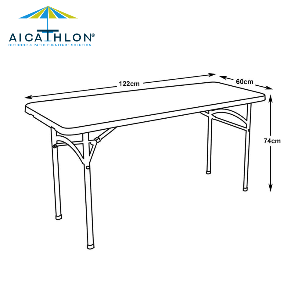 4ft HDPE Folding Outdoor Picnic Plastic Table Factory Manufacturer