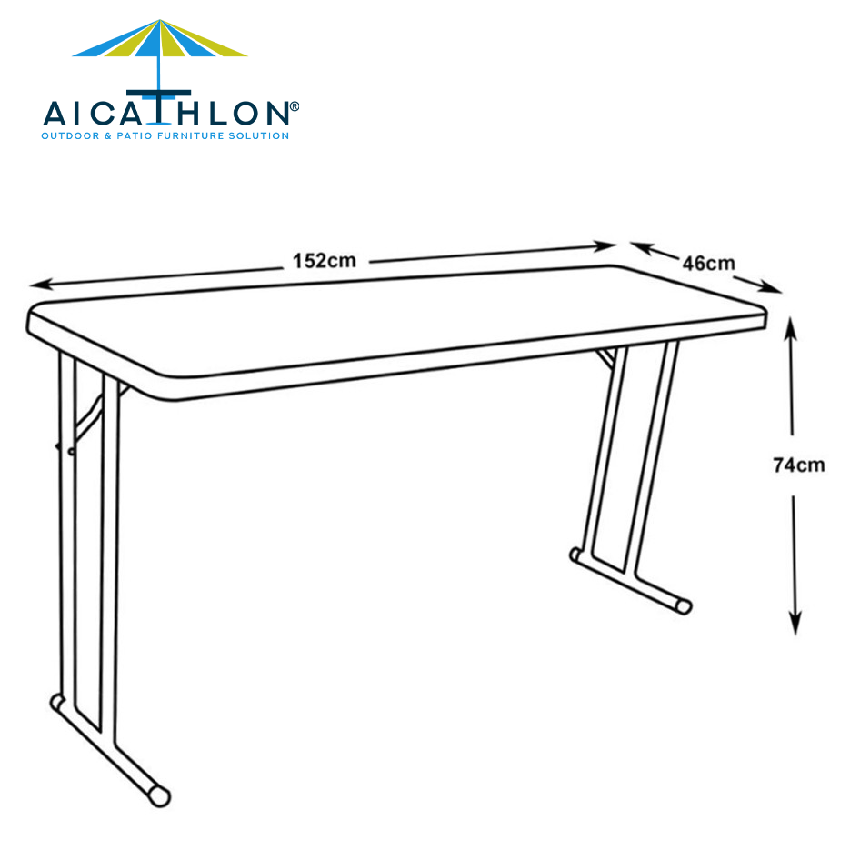 5FT Rectangle Plastic Folding Meeting Conference Table Factory Manufacturer