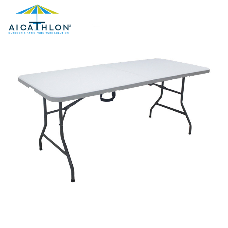 6FT Outdoor Rectangle Plastic Garden Folding Tables For Dining Event