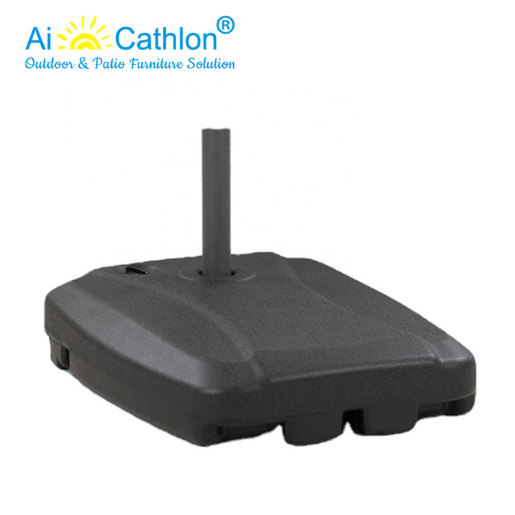 Free Stand Plastic Water Filled Umbrella Base With Wheel For Outdoor Garden