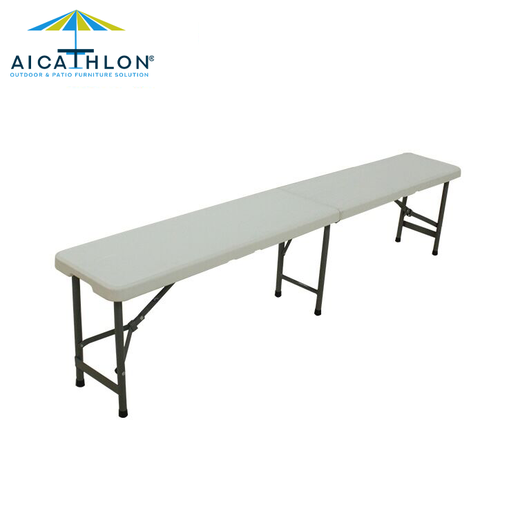 8FT Plastic Folding Bench Supplier Manufacturer For Patio Outdoor Garden Events