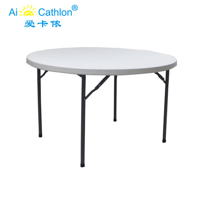 4FT HDPE Plastic Round Folding Table Factory For Events Banquet