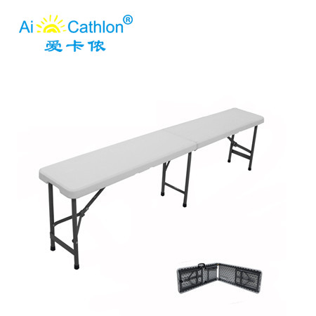6FT Outdoor HDPE Material Fold In Half Portable Plastic Folding Bench