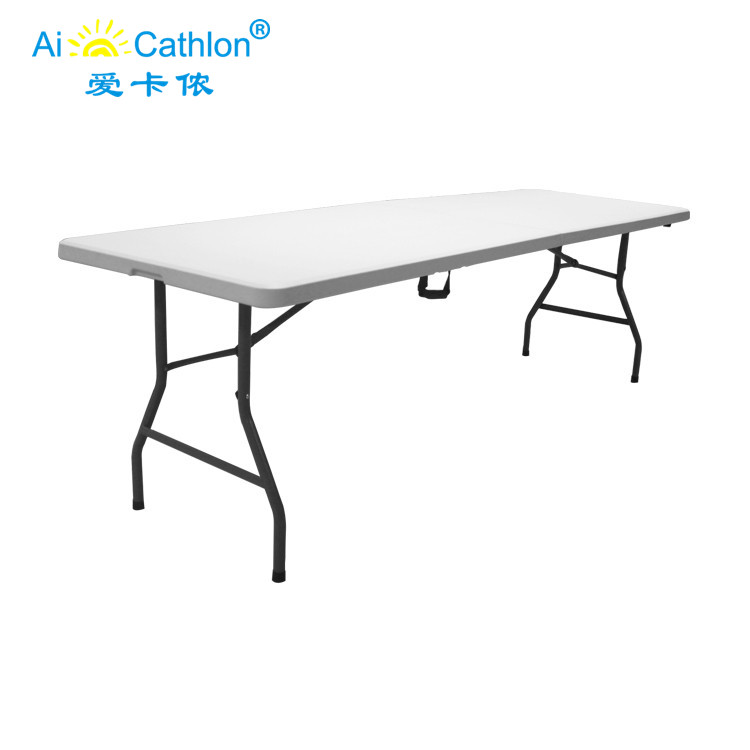 8FT Rectangle Plastic Folding Banquet Outdoor Table For Event Party