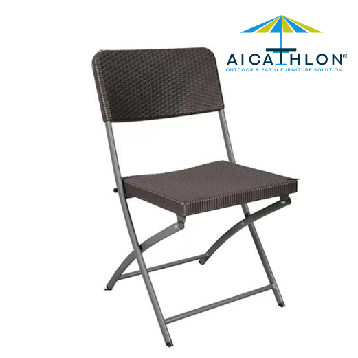 Plastic Folding Chair Banquet Outdoor Garden Chair With Rattan Design Factory