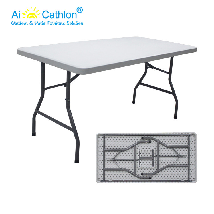 5ft Rectangle Plastic Folding Banquet Event Table Factory Manufacturer For Rental Wedding