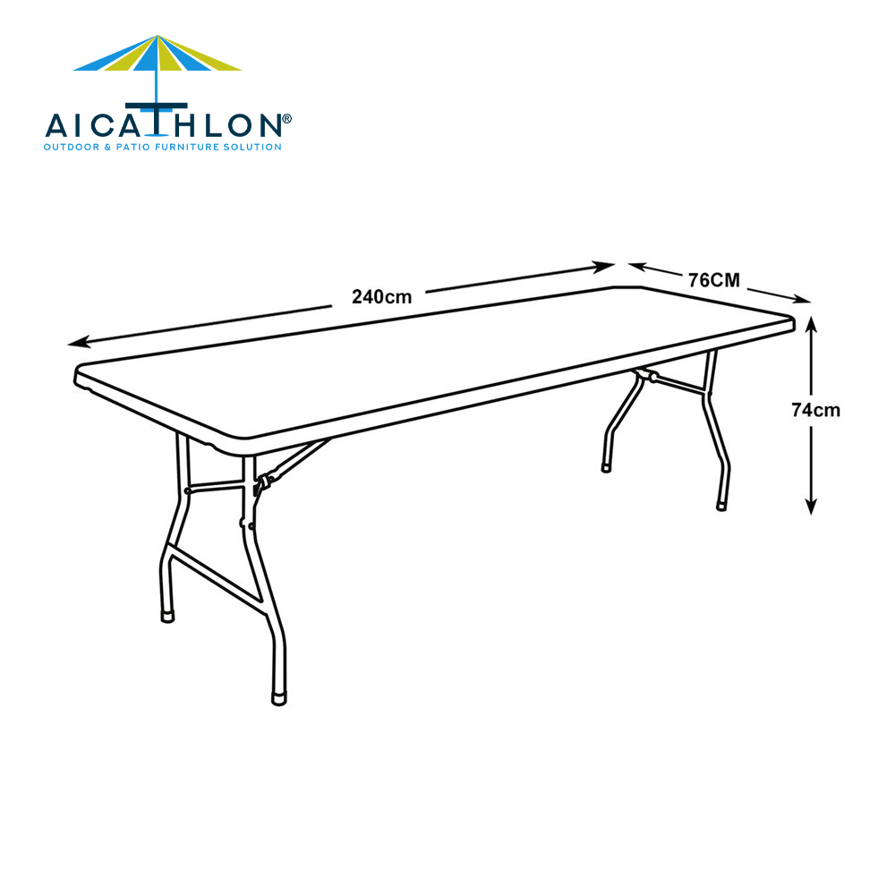 Outdoor Rectangular Plastic Banquet Folding Tables For Event