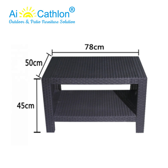PP Plastic Rattan Design Outdoor Patio Garden Sofa Set Factory Manufacturer