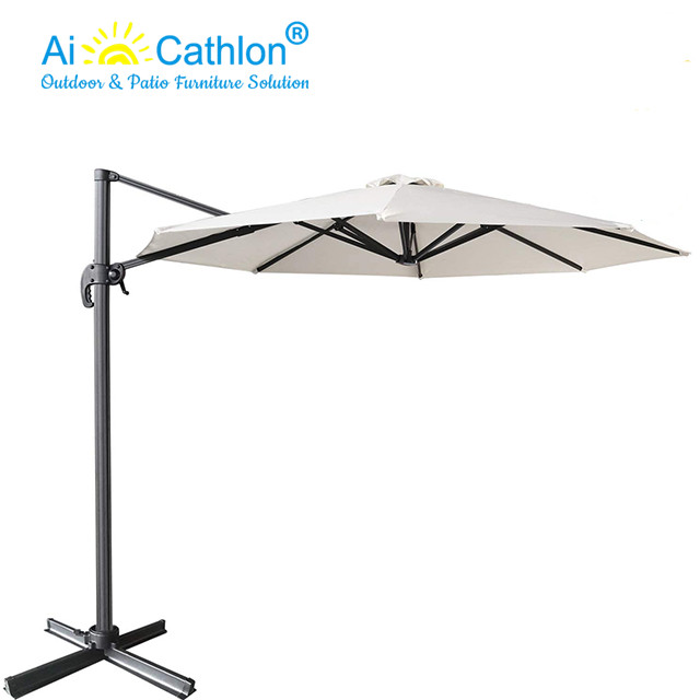 Outdoor Garden Canopy Umbrella Cantilever Large Parasol Aluminum Hanging Roma Umbrella