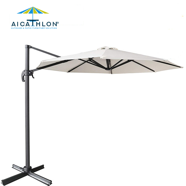 Outdoor Garden Canopy Umbrella Cantilever Large Parasol Aluminum Hanging Roma Umbrella