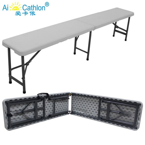 8FT Plastic Folding Bench Supplier Manufacturer For Patio Outdoor Garden Events