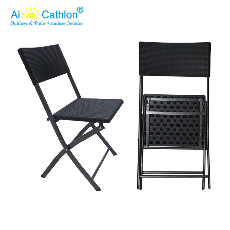 Plastic Folding Chair Banquet Wedding Chair With Rattan Design Factory Manufacturer