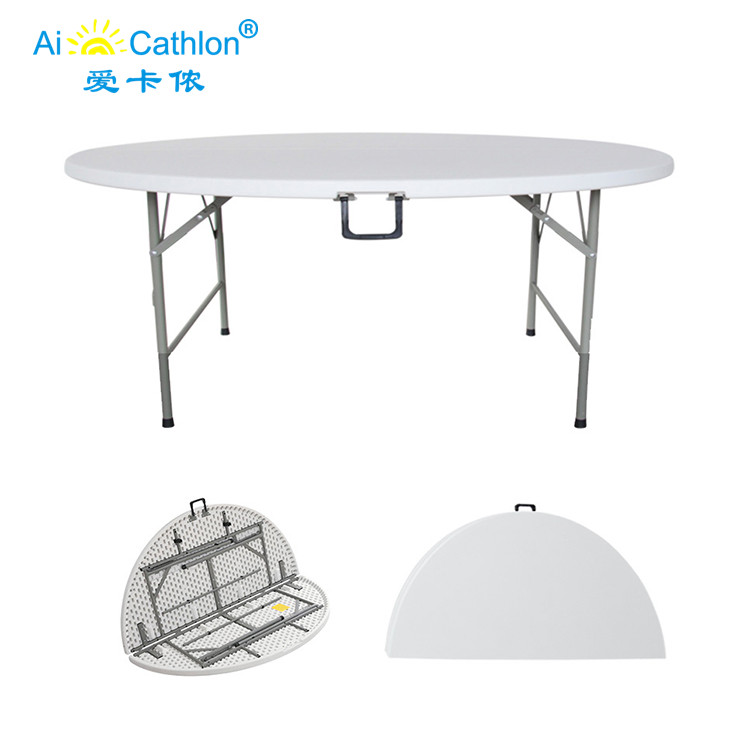 5FT Round Fold In Half Outdoor Garden Folding Tables For Banquet Event
