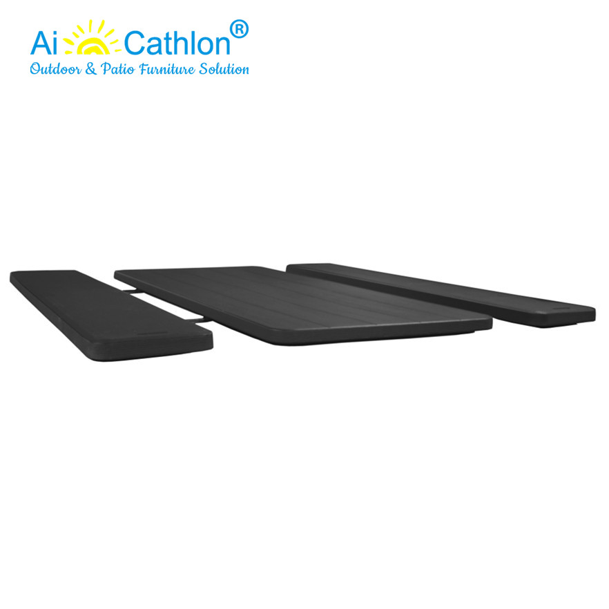 6FT Plastic Picnic Table Folding Garden Outdoor Wooden Effect Table Set Factory
