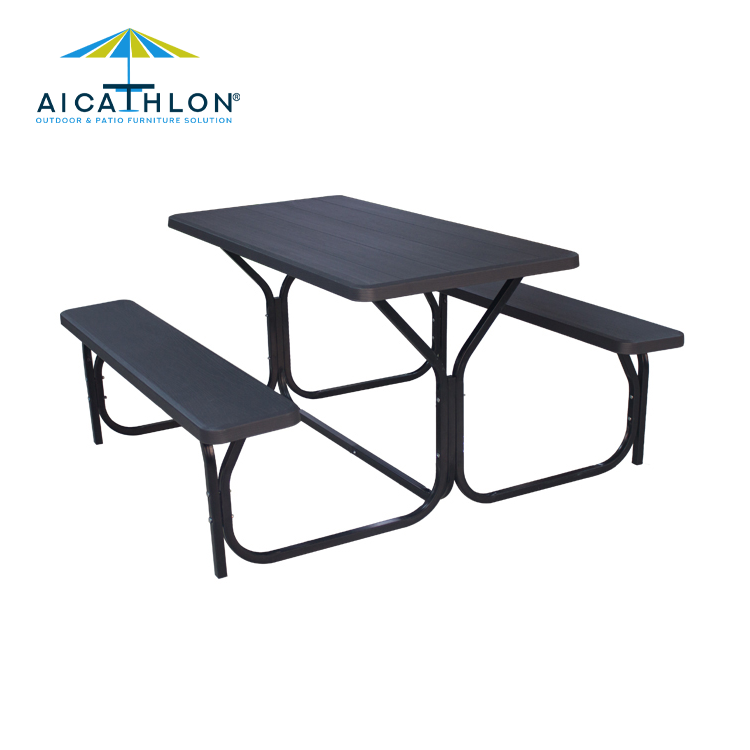 Plastic Picnic Table Folding Garden Outdoor Beer Table And Bench Set Factory