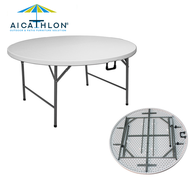5FT Round Fold In Half Outdoor Garden Folding Tables For Banquet Event