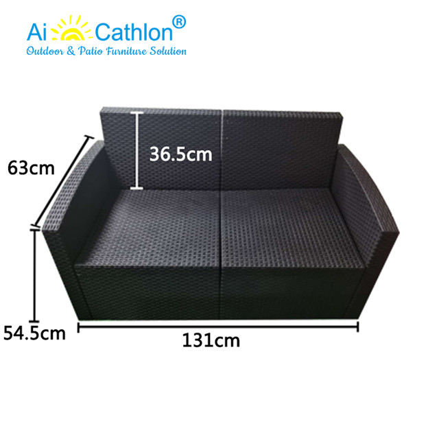 PP Plastic Rattan Design Outdoor Patio Garden Sofa Set Factory Manufacturer