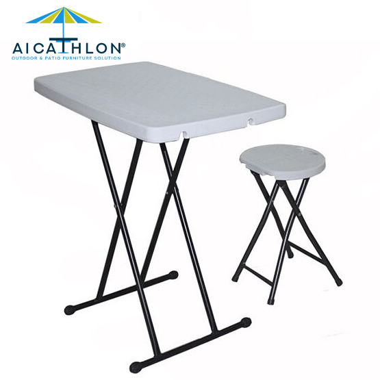 HDPE Plastic Portable Folding Stool For Camping Picnic Outdoor