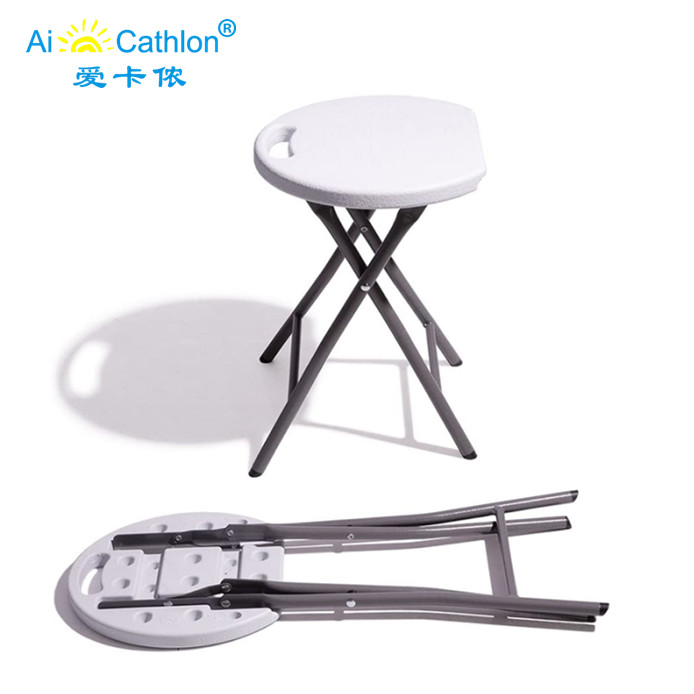 HDPE Plastic Portable Folding Stool For Camping Picnic Outdoor