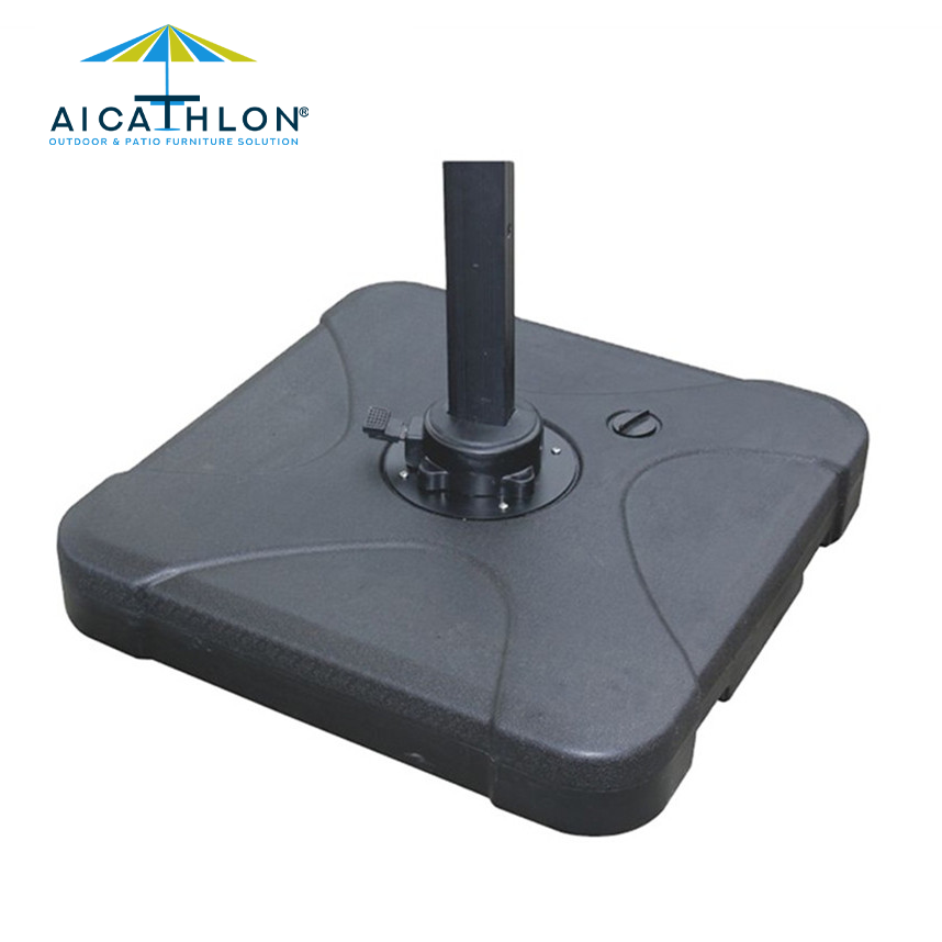 100KGS Plastic Water Filled Small Roma Umbrella Base With 4 Wheels