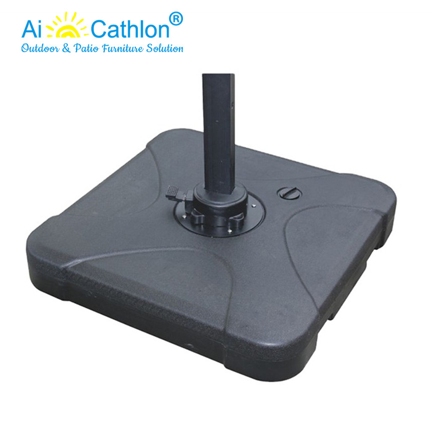 100KGS Plastic Water Filled Small Roma Umbrella Base With 4 Wheels