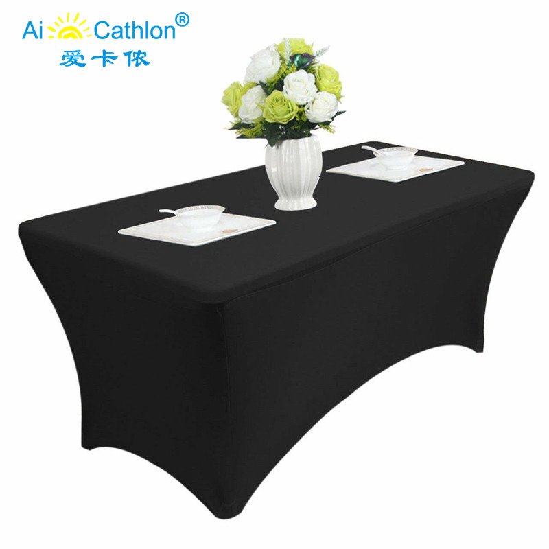 Elastic Spandex Outdoor Rectangle Wedding Table Cloth Dinning Table Cover