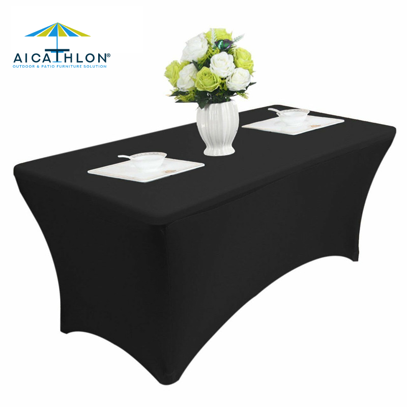 Elastic Spandex Outdoor Rectangle Wedding Table Cloth Dinning Table Cover