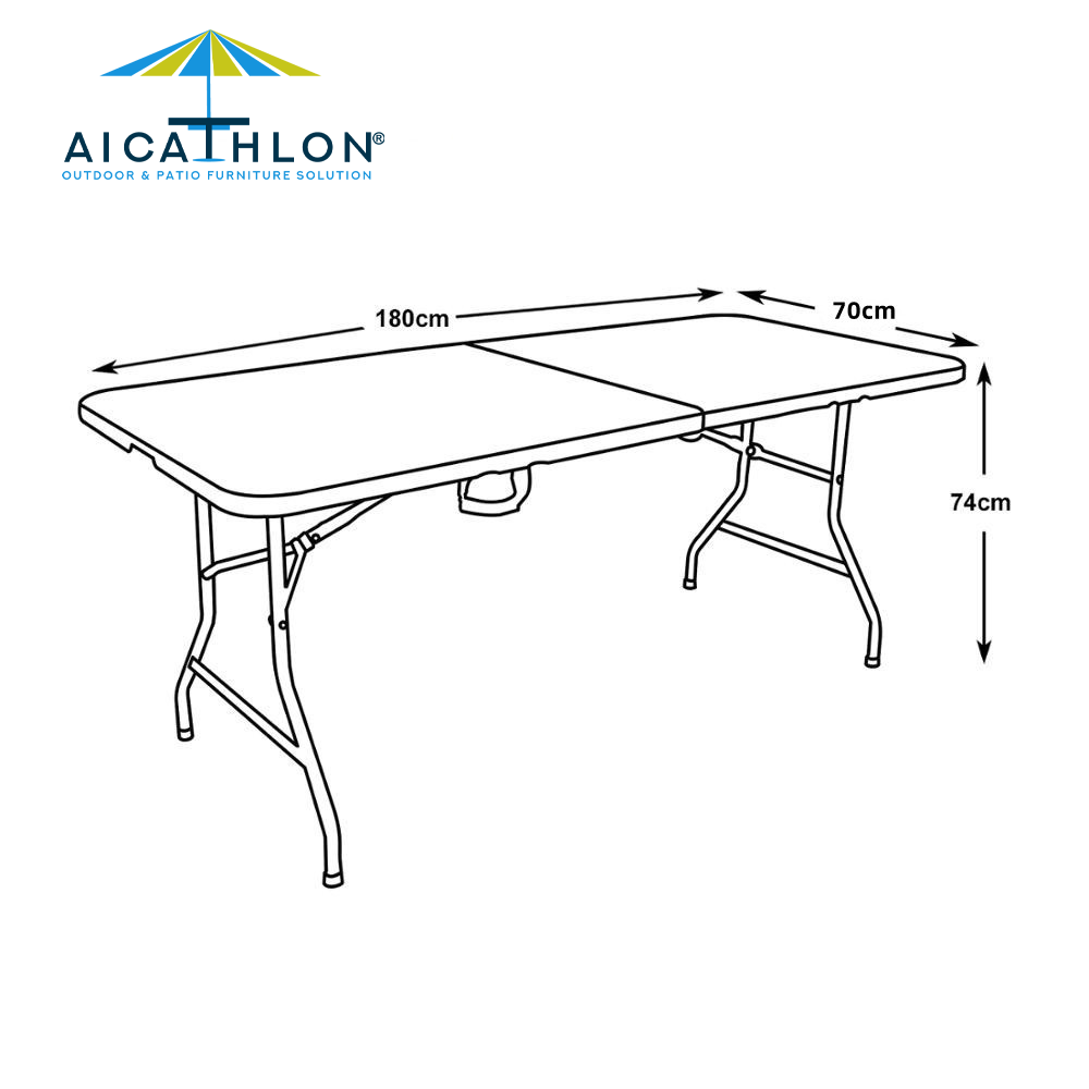 72inch Rectangle Plastic Folding Outdoor Garden Camping Table Factory Manufacturer