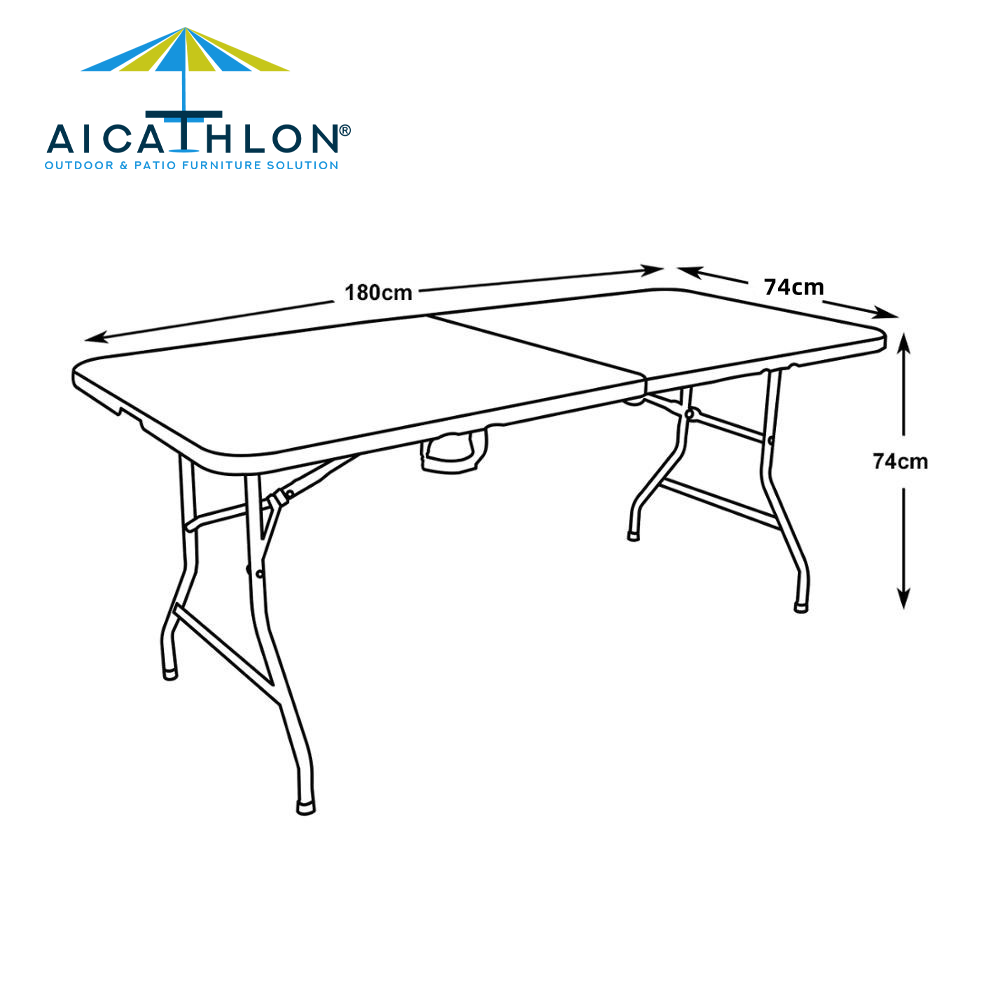 6FT Plastic Folding Outdoor Garden Picnic Table Factory Supplier