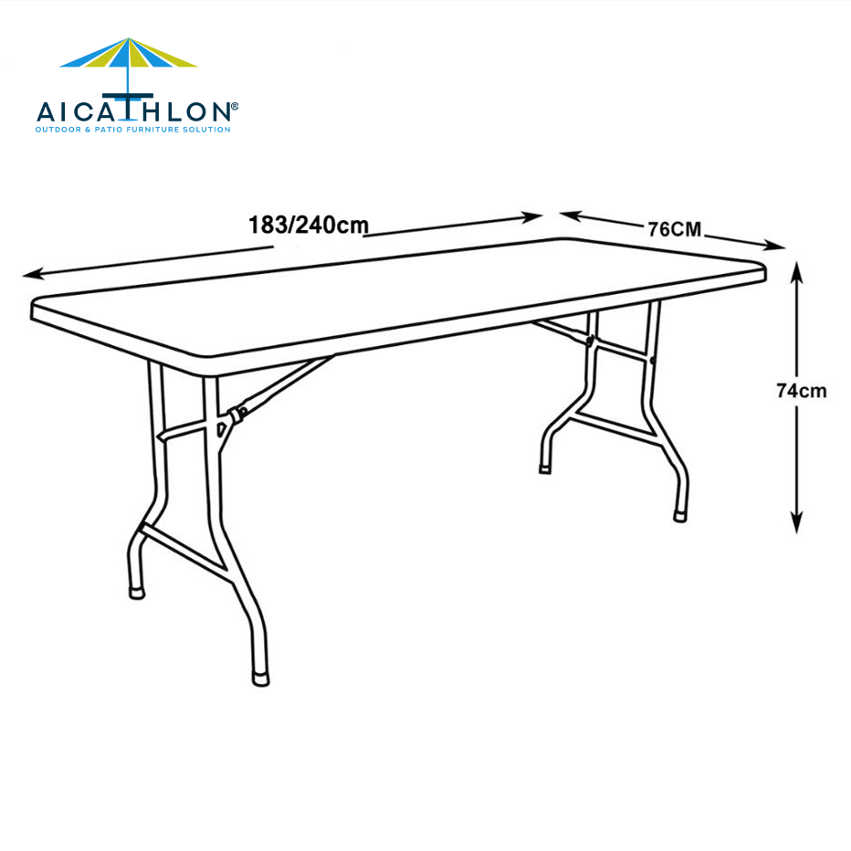 6FT 8FT Table Cart For Rectangle Plastic Folding Table Long Table Trolley Factory Manufacturer