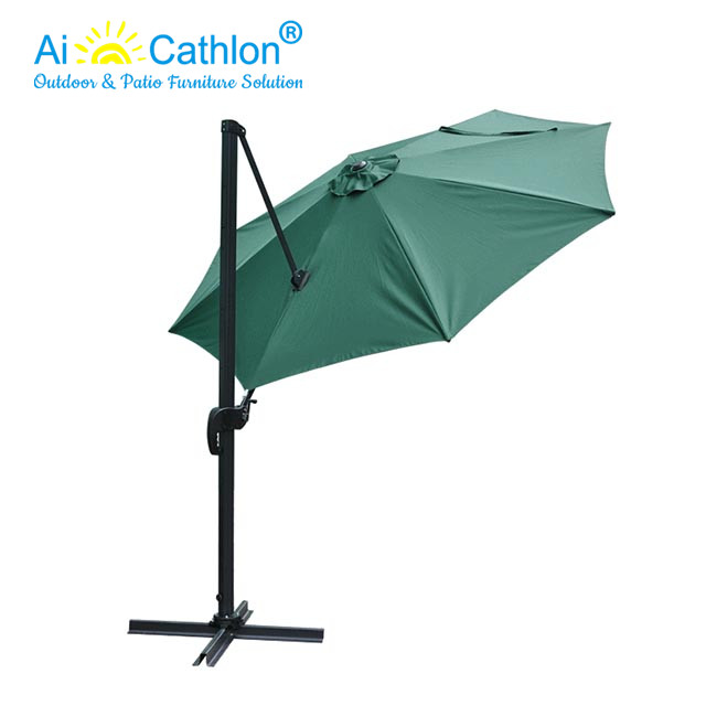 Outdoor Garden Canopy Umbrella Cantilever Large Parasol Aluminum Hanging Roma Umbrella