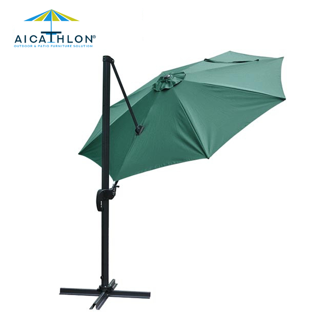 Outdoor Garden Canopy Umbrella Cantilever Large Parasol Aluminum Hanging Roma Umbrella