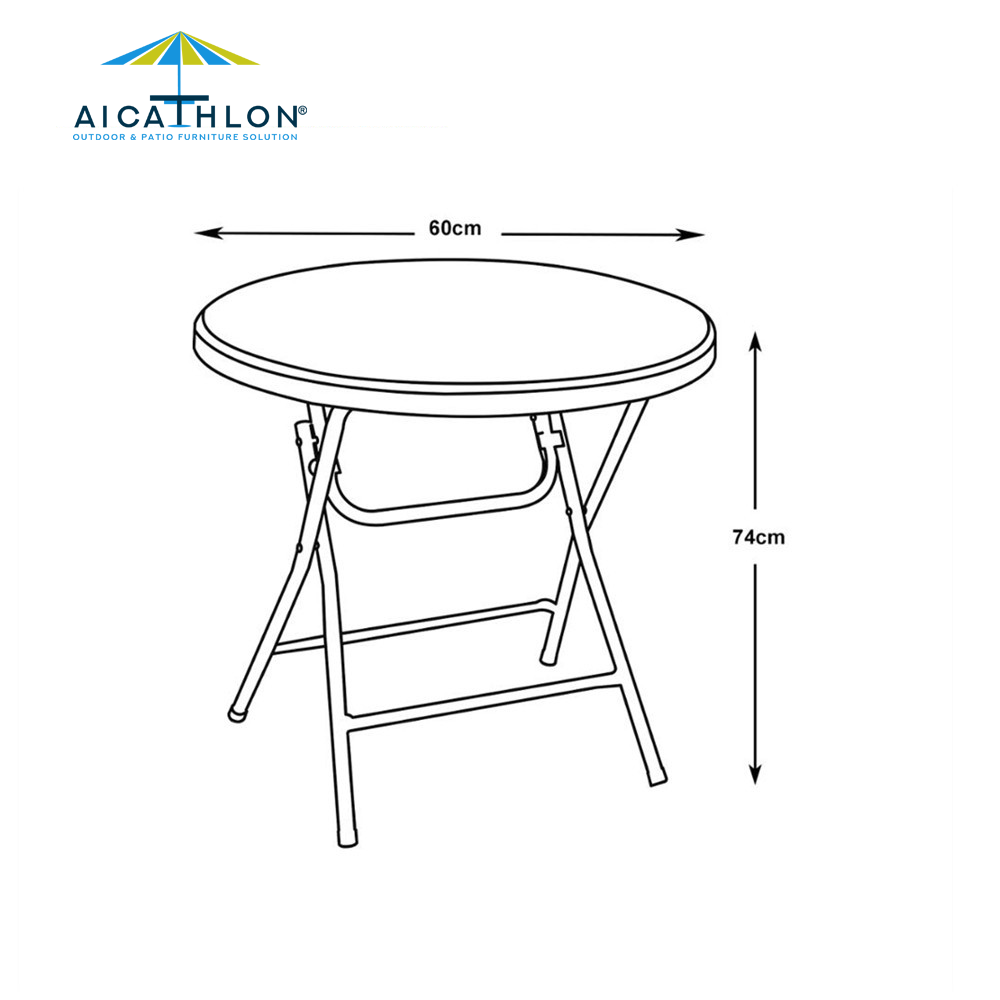 Outdoor Small Round Plastic Garden Folding Tables For Event